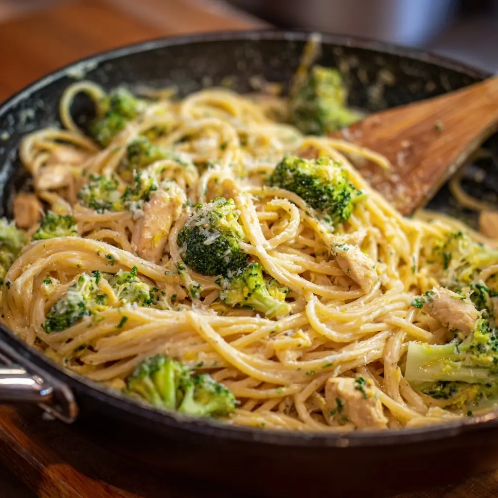 Creamy Broccoli Chicken Spaghetti