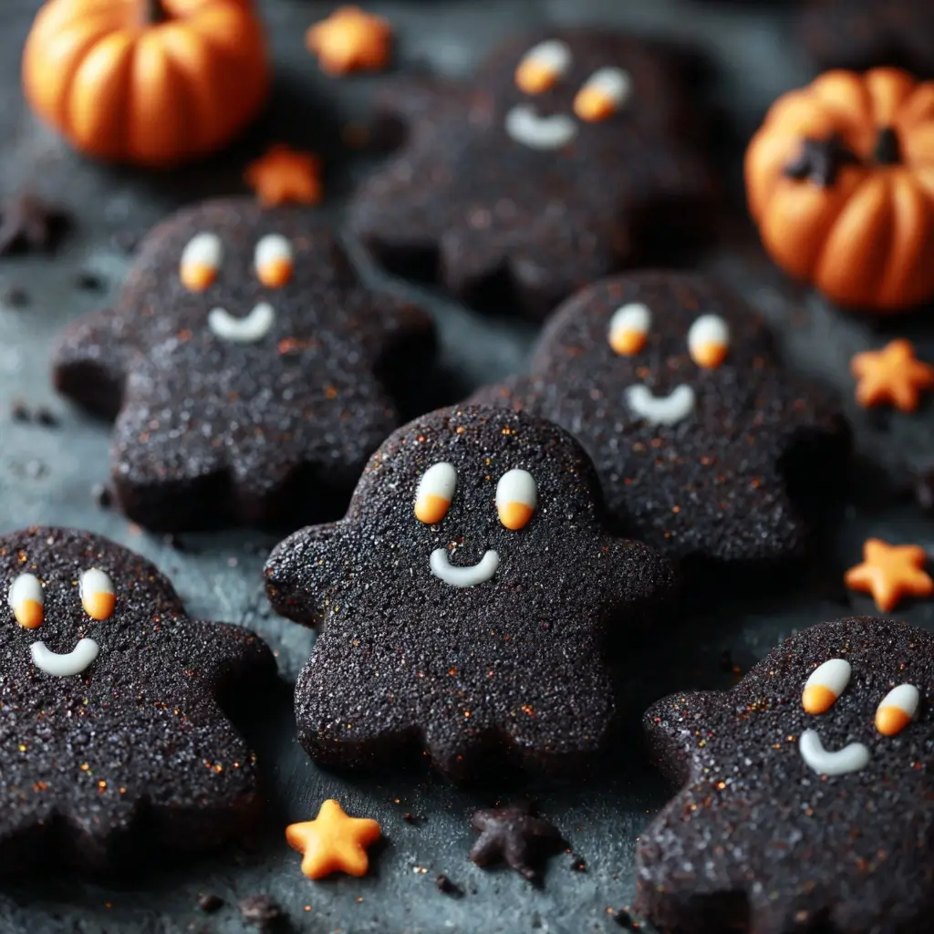 Dark Chocolate Halloween Cookies