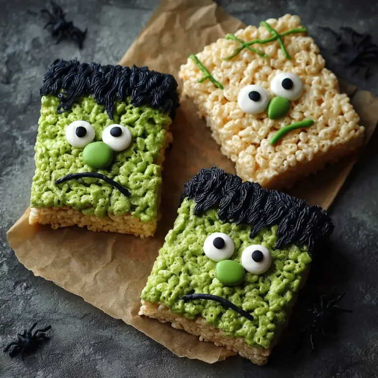 Giant Frankenstein Rice Krispie Treats