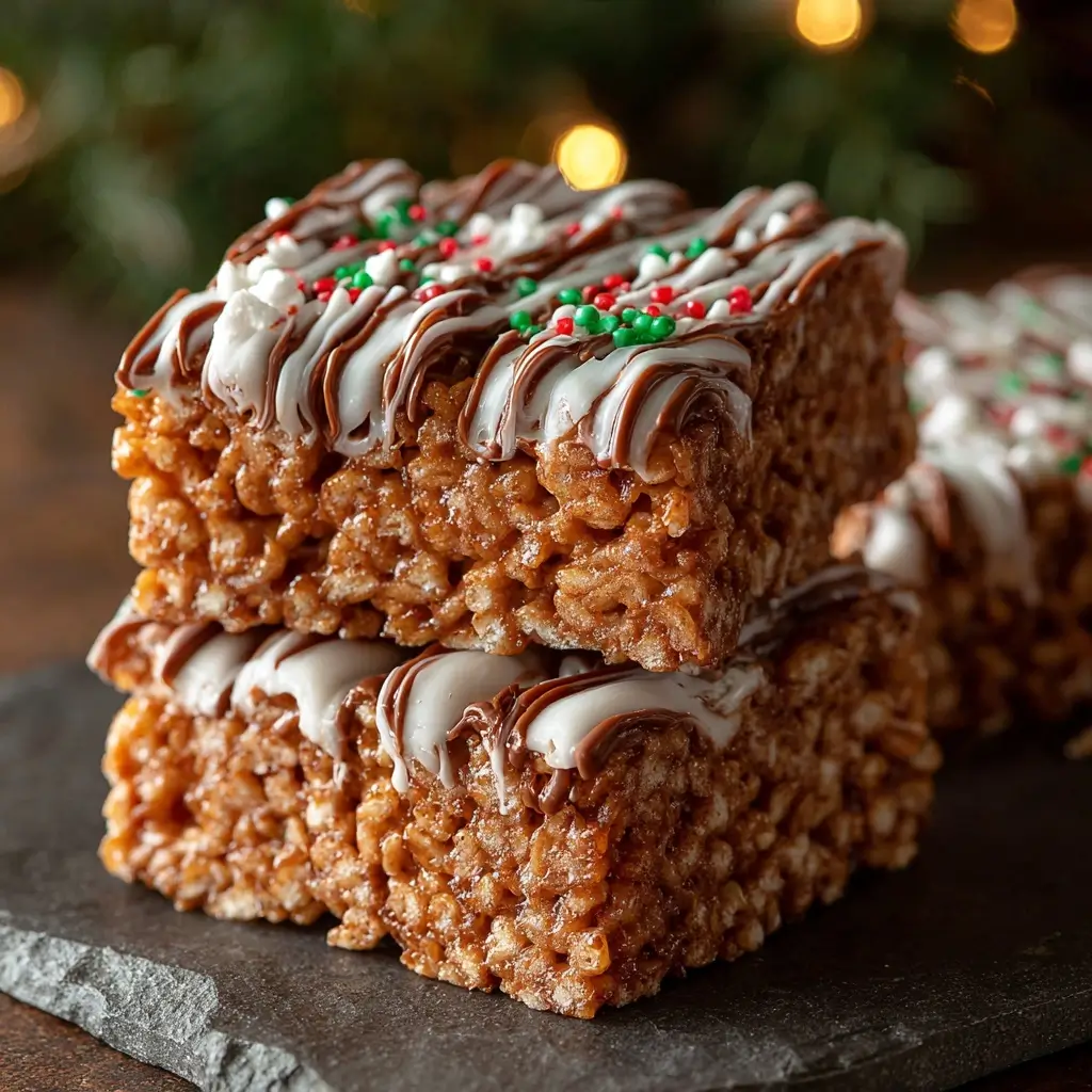 Gingerbread Rice Krispie Treats
