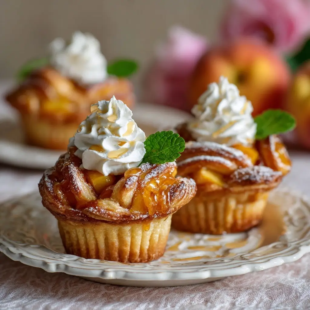 Irresistible Peach Pie Cruffins