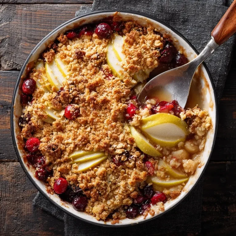 Pear, Apple & Cranberry Crisp