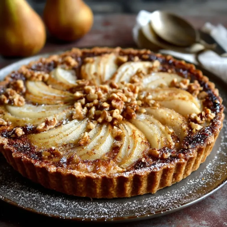 Pear & Walnut Tart