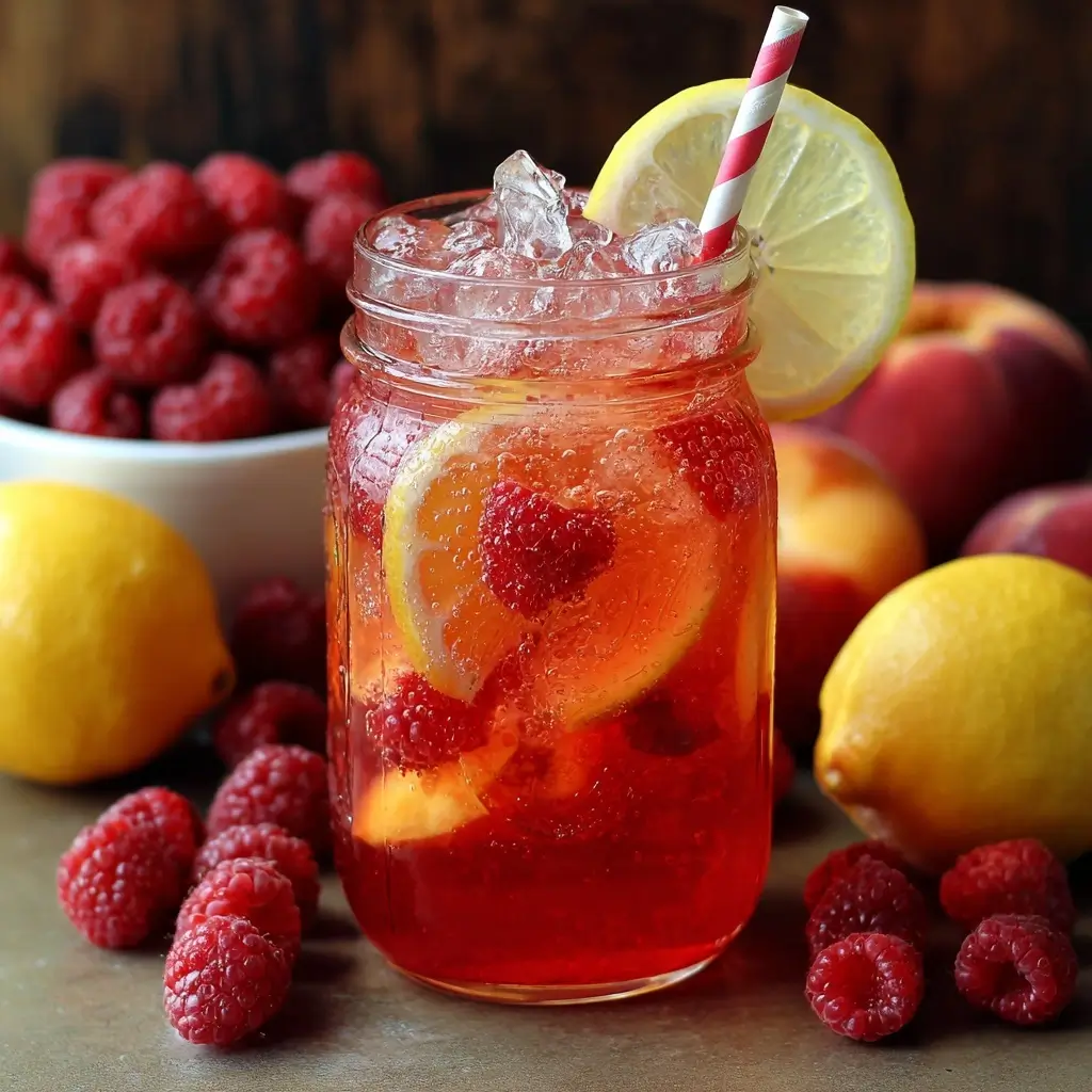 Raspberry Peach Lemonade