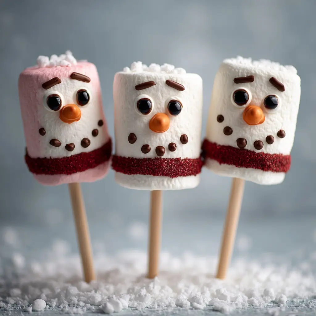 Snowman Marshmallow Pops