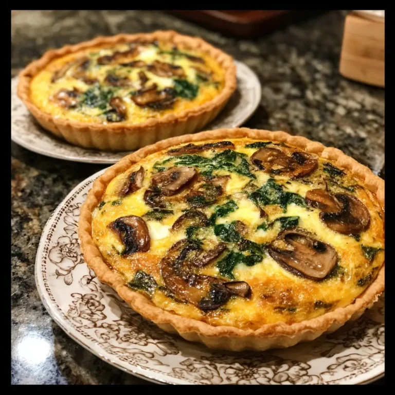 Spinach & Mushroom Quiche
