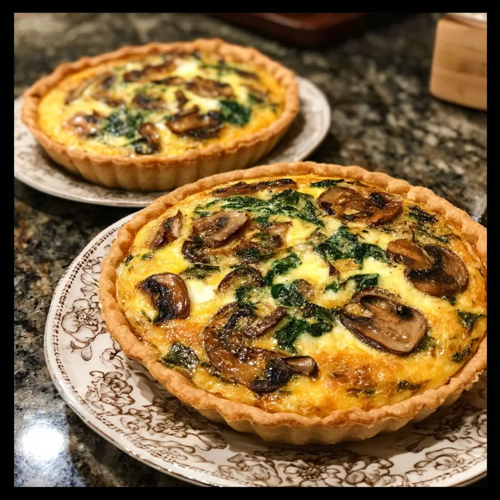 Spinach & Mushroom Quiche