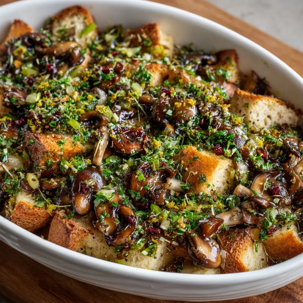 Vegetarian Wild Mushroom Sourdough Dressing