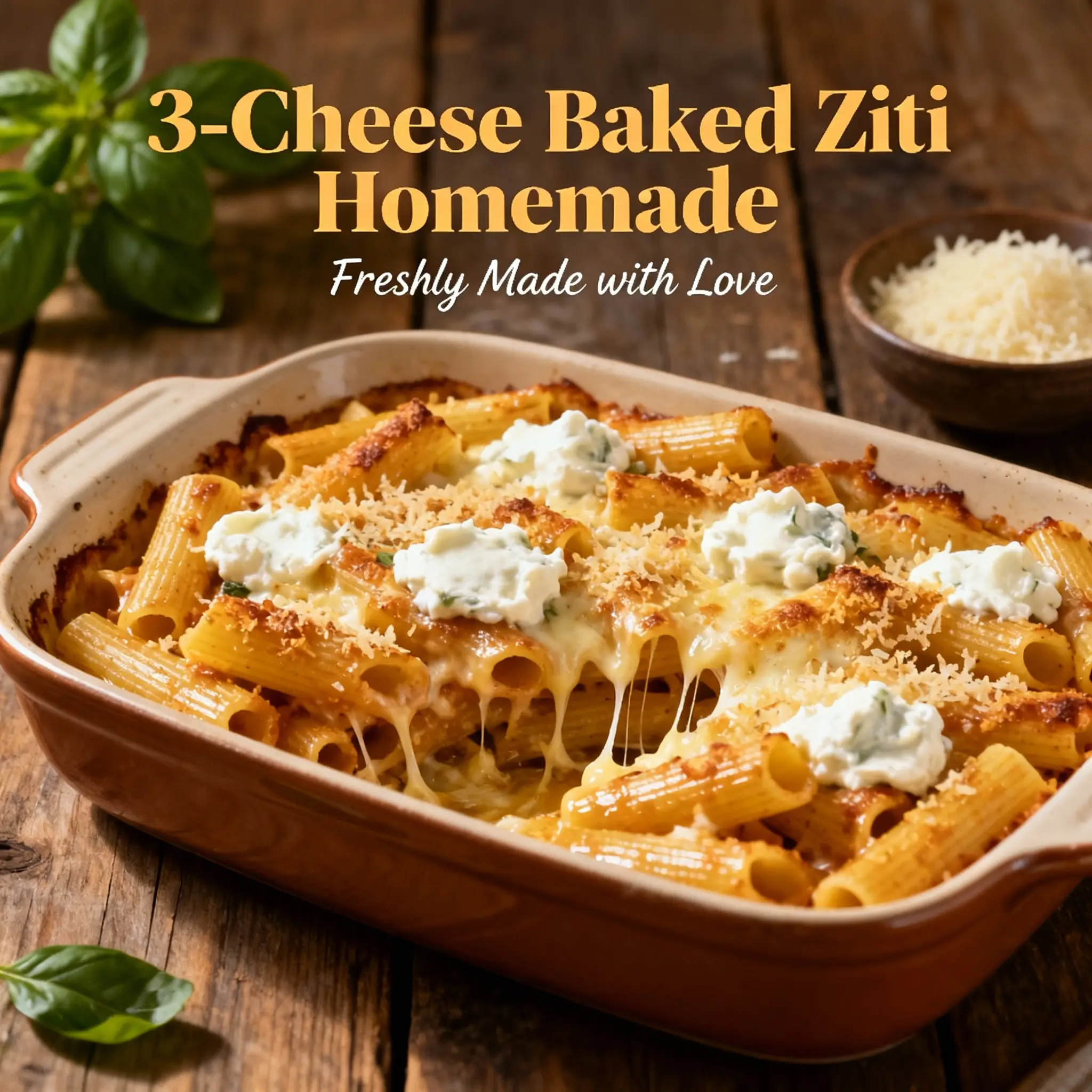 3-Cheese Baked Ziti