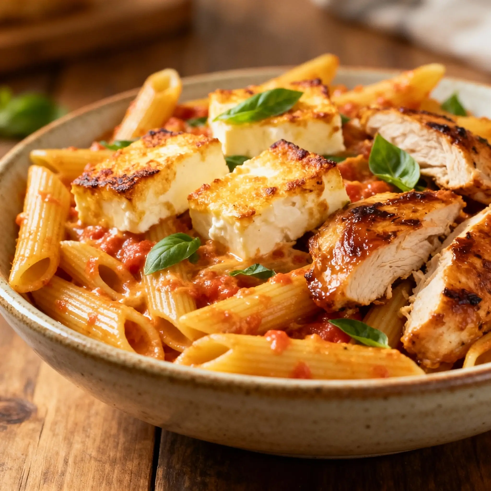 Baked Feta Pasta with Chicken