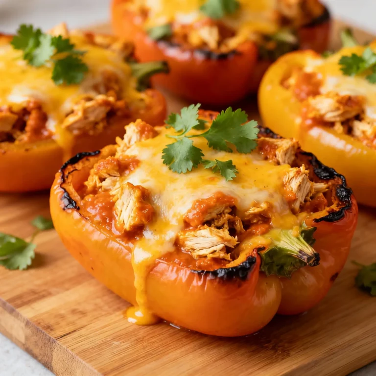 Buffalo Chicken Stuffed Peppers