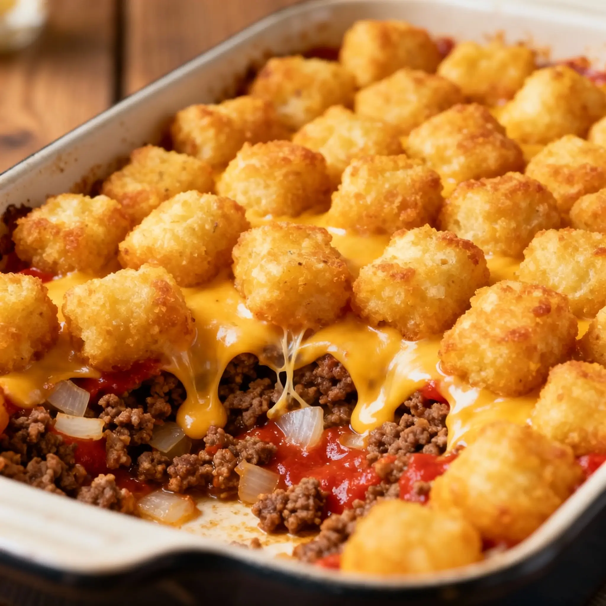 Cheeseburger Tater Tot Casserole