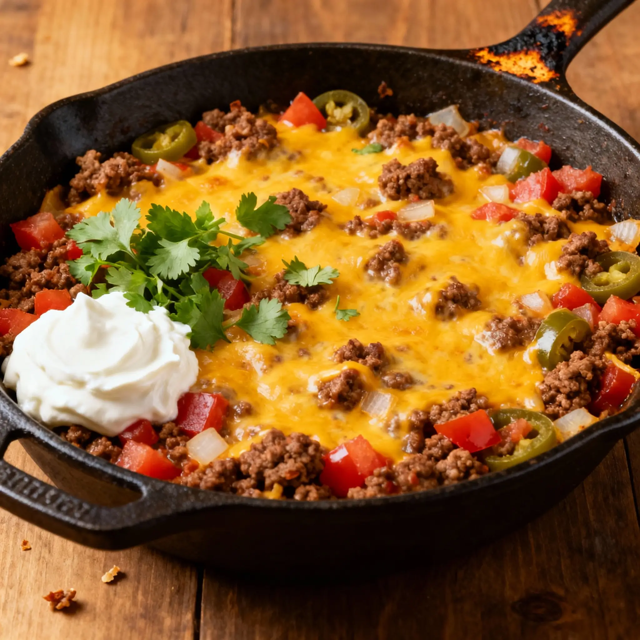 Cheesy Mexican Beef Skillet