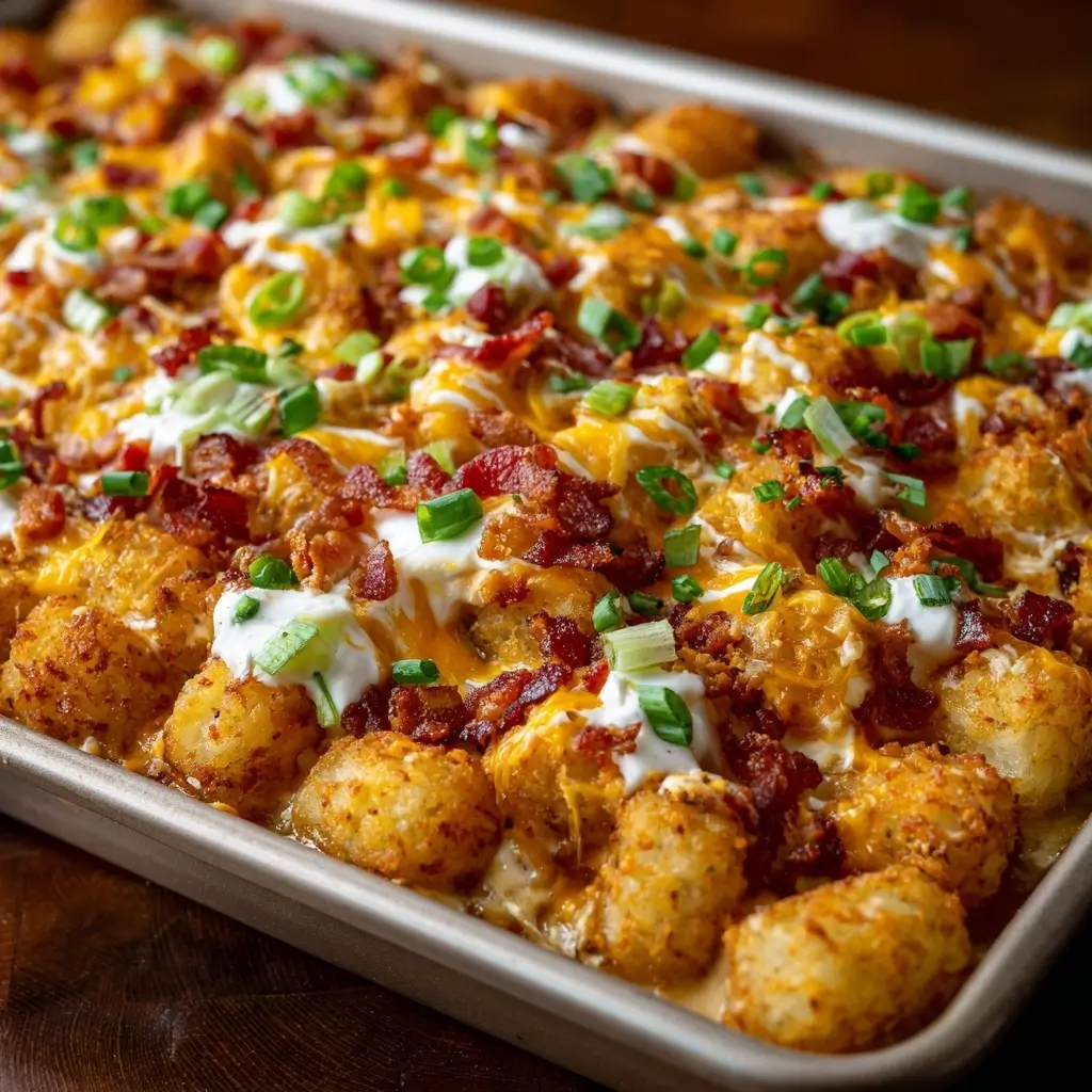 Chicken Bacon Tater Tot Bake