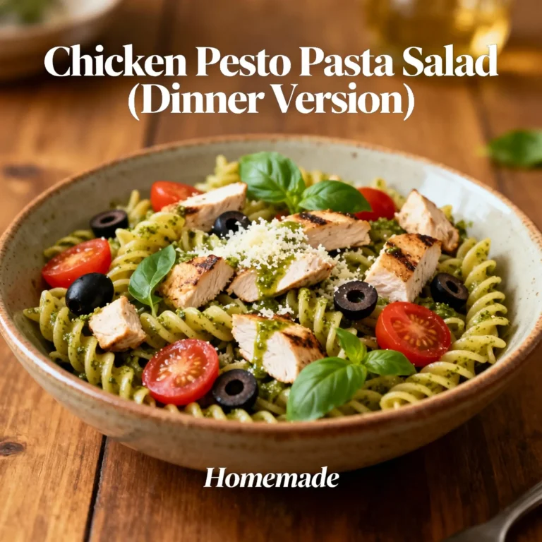 Chicken Pesto Pasta Salad (Dinner Version)