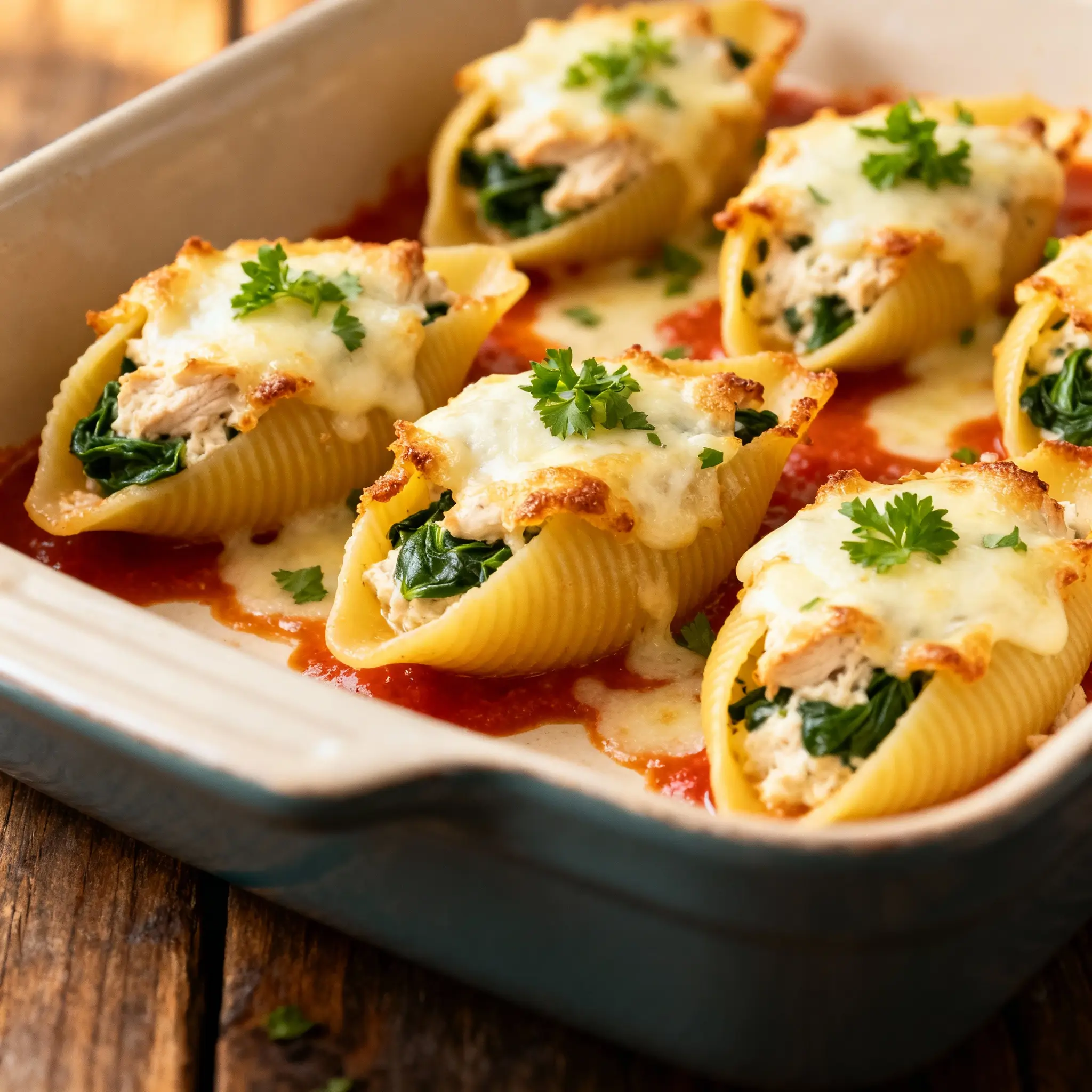 Chicken & Spinach Stuffed Shells