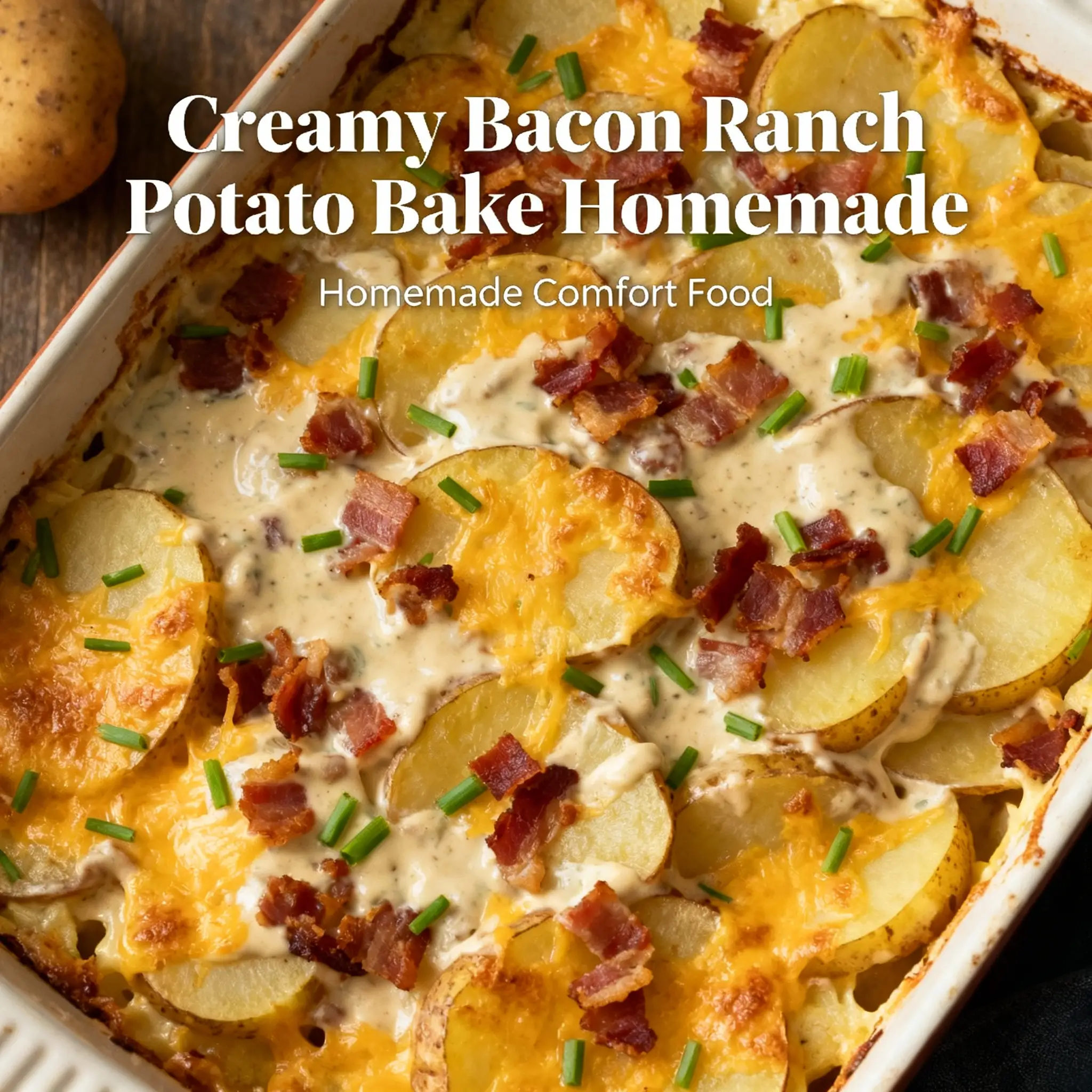 Creamy Bacon Ranch Potato Bake