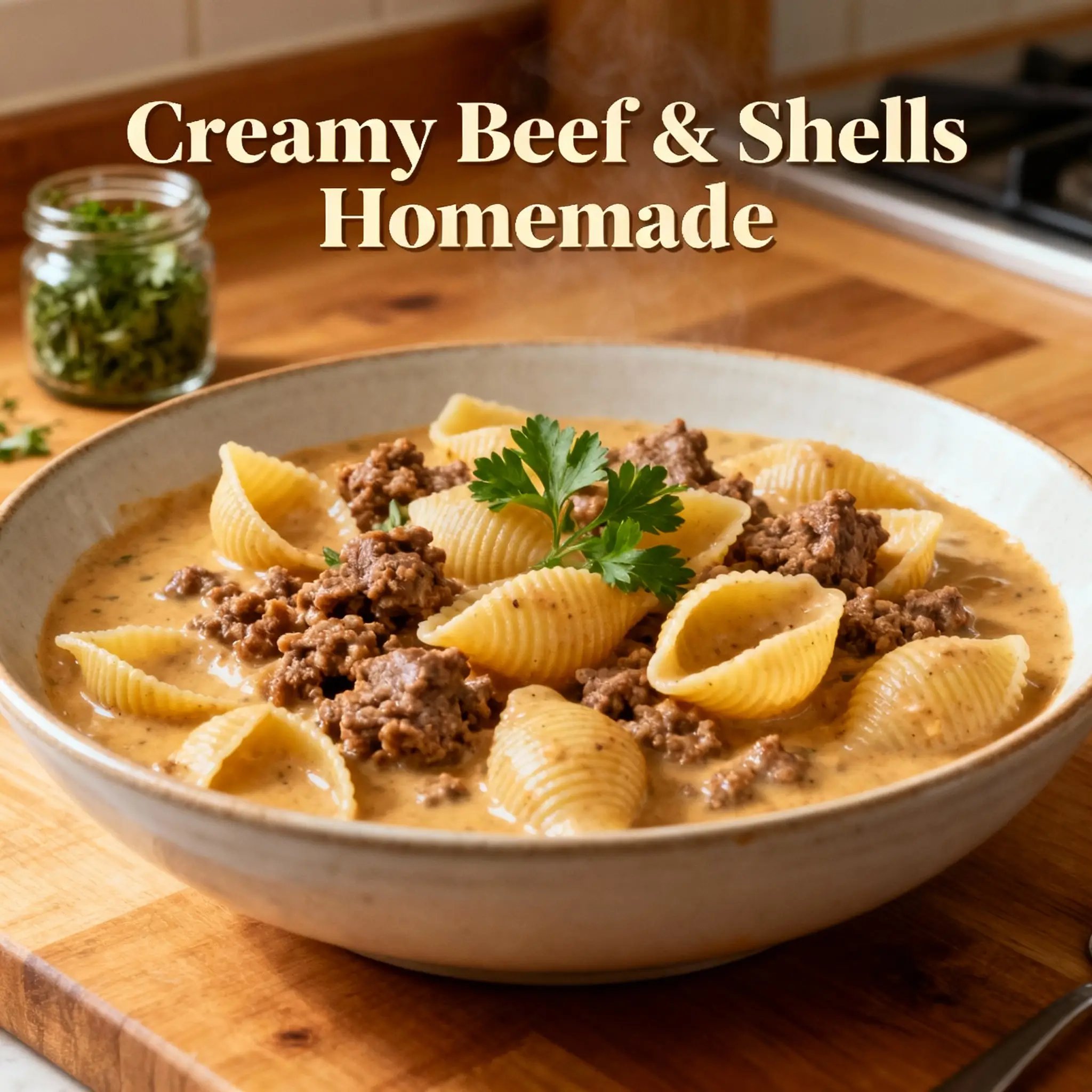 Creamy Beef & Shells