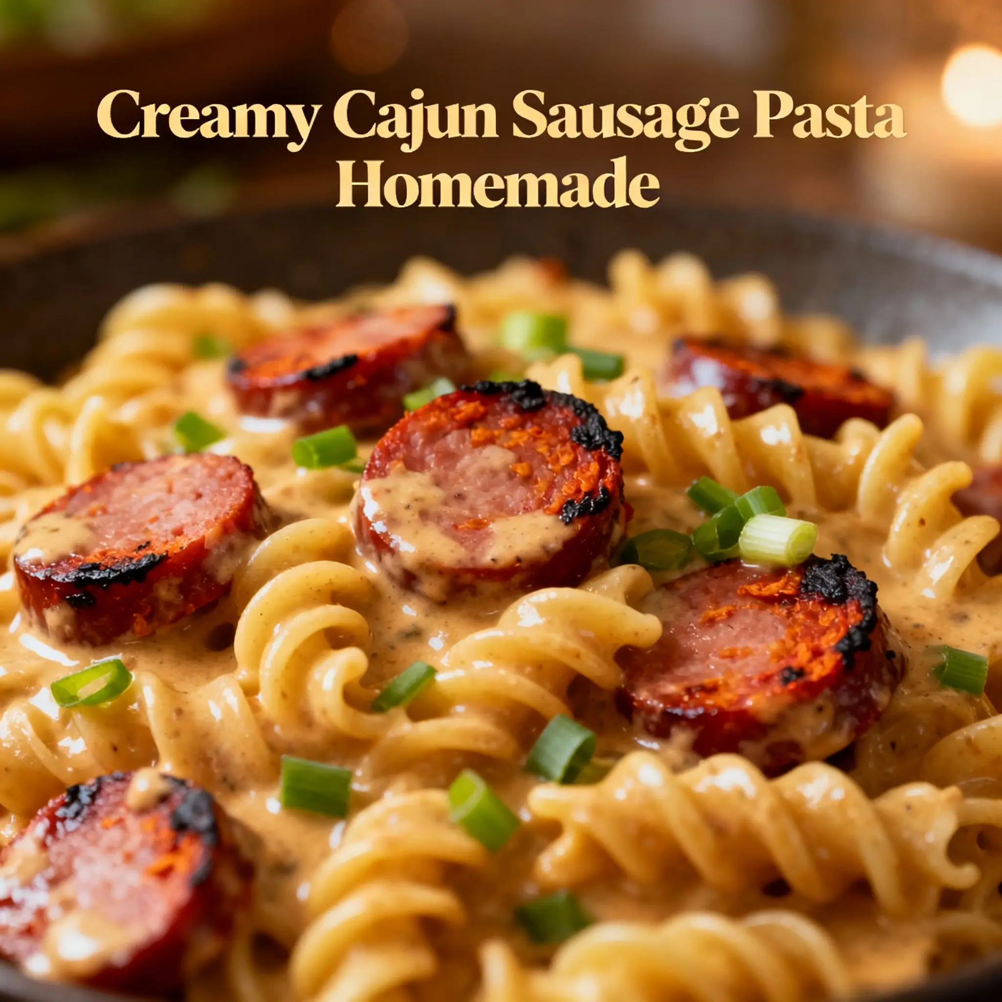 Creamy Cajun Sausage Pasta