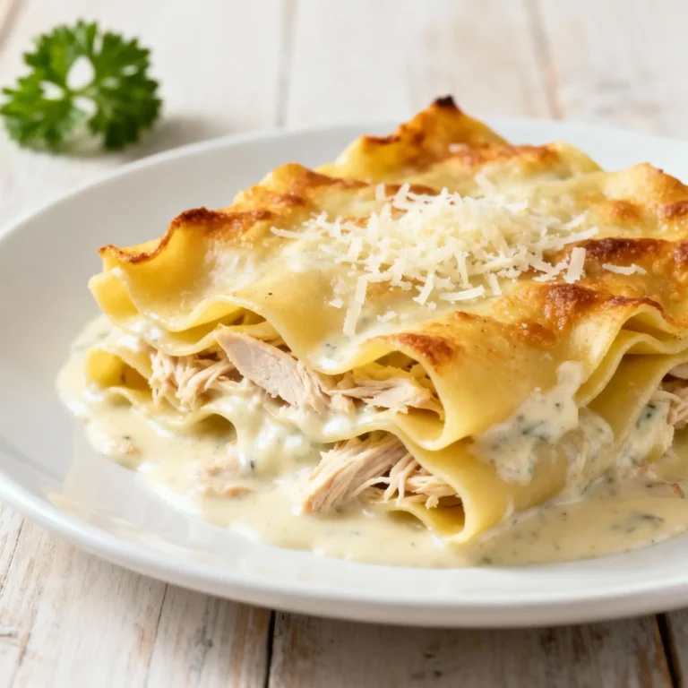 Creamy Chicken Alfredo Lasagna Roll-Ups