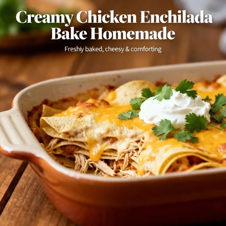 Creamy Chicken Enchilada Bake