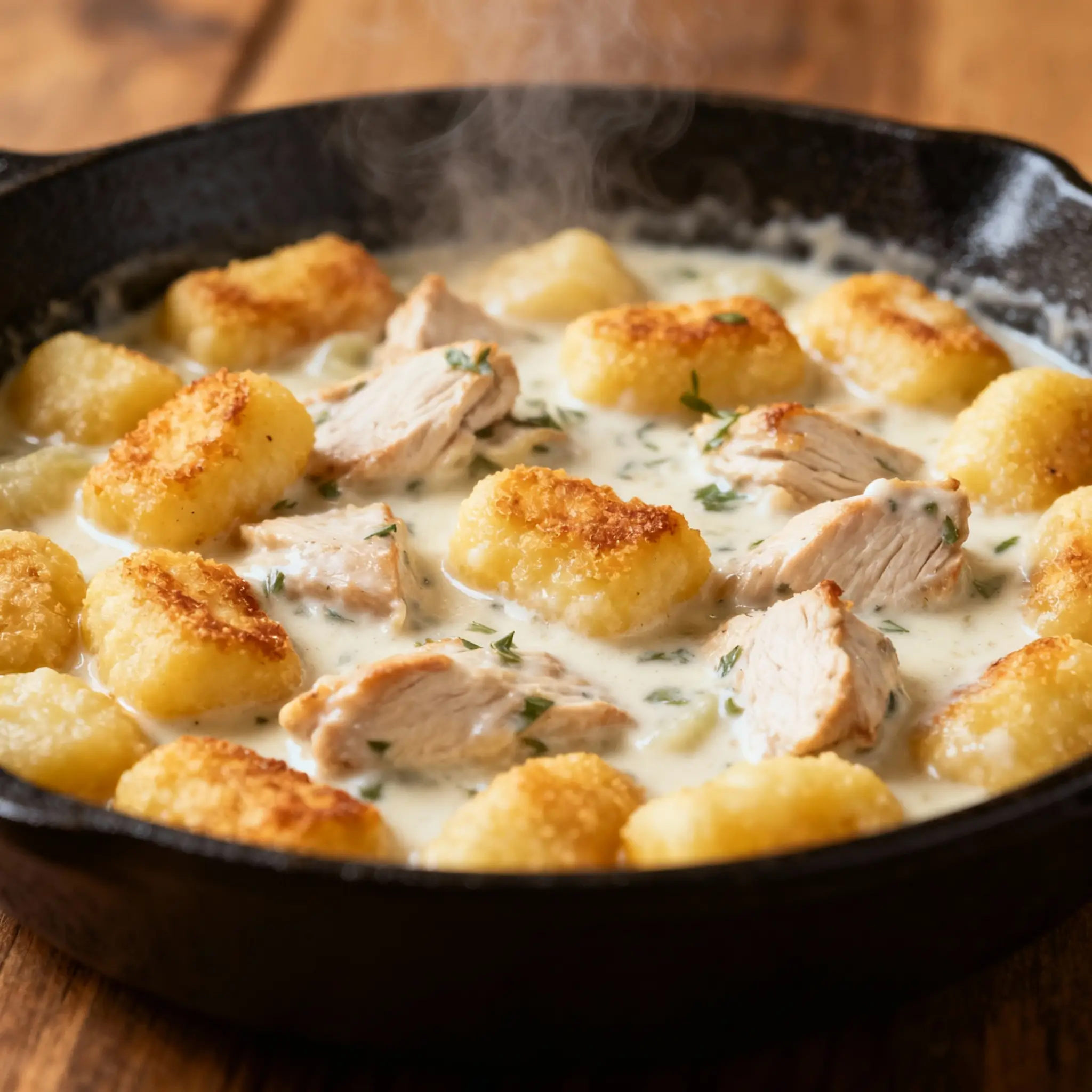 Creamy Chicken Gnocchi Skillet