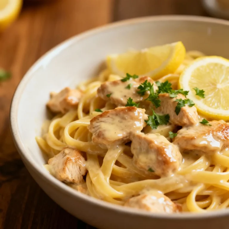 Creamy Garlic Lemon Pasta with Chicken