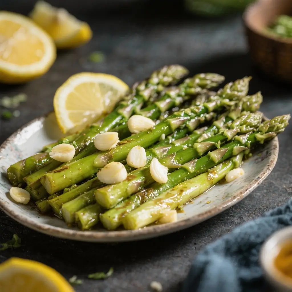 Lemon Garlic Asparagus