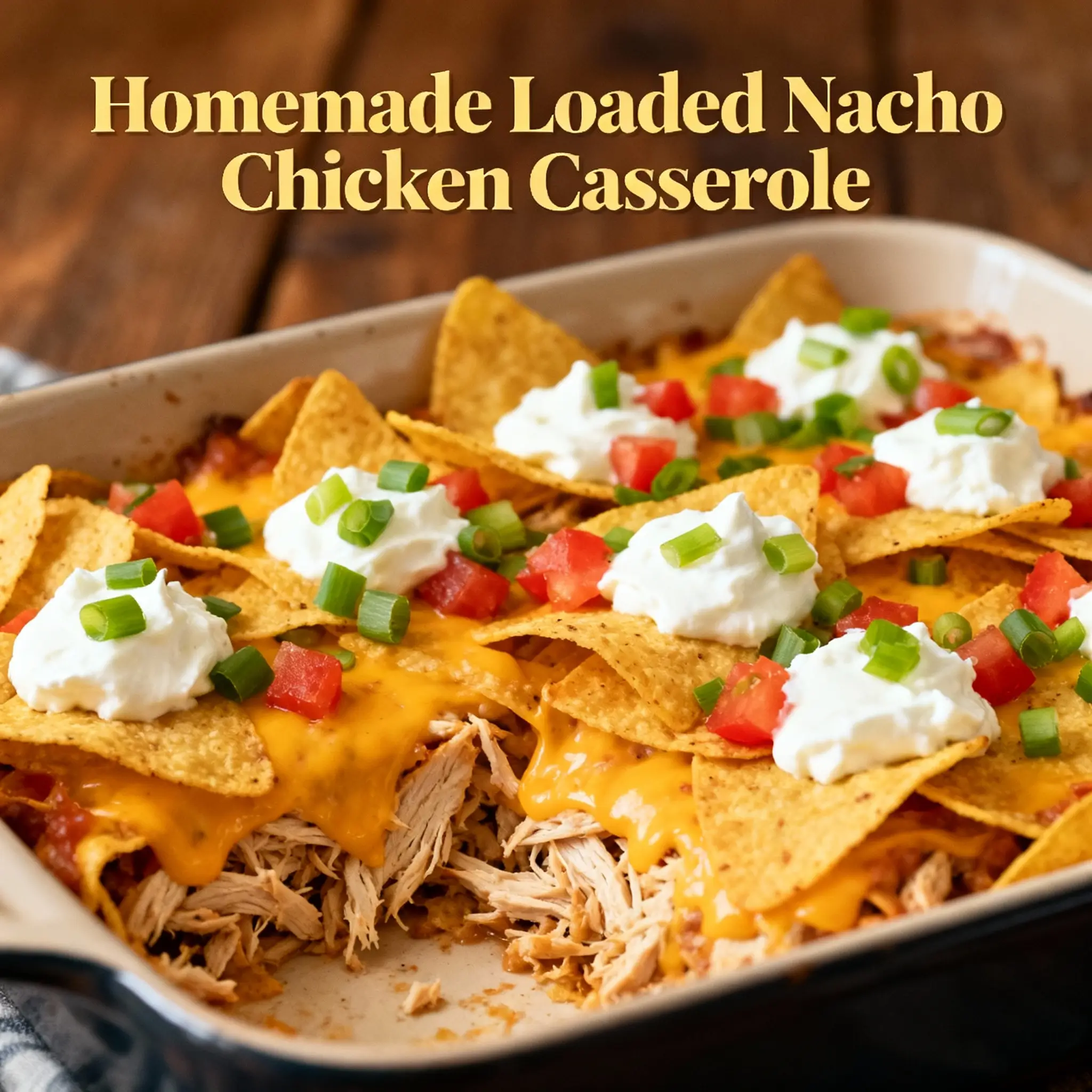Loaded Nacho Chicken Casserole
