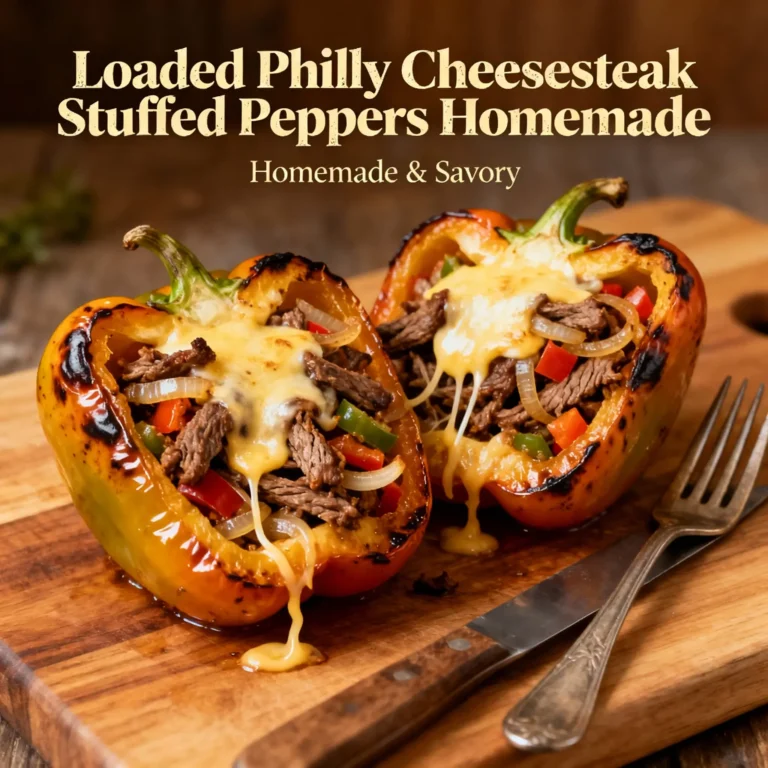Loaded Philly Cheesesteak Stuffed Peppers