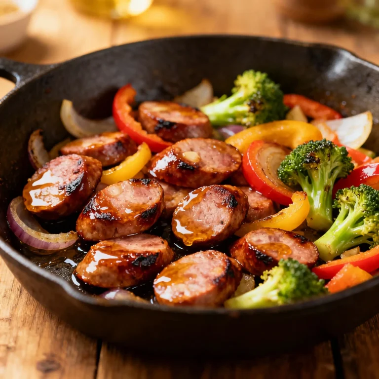 One-Pan Honey Garlic Sausage & Veggies