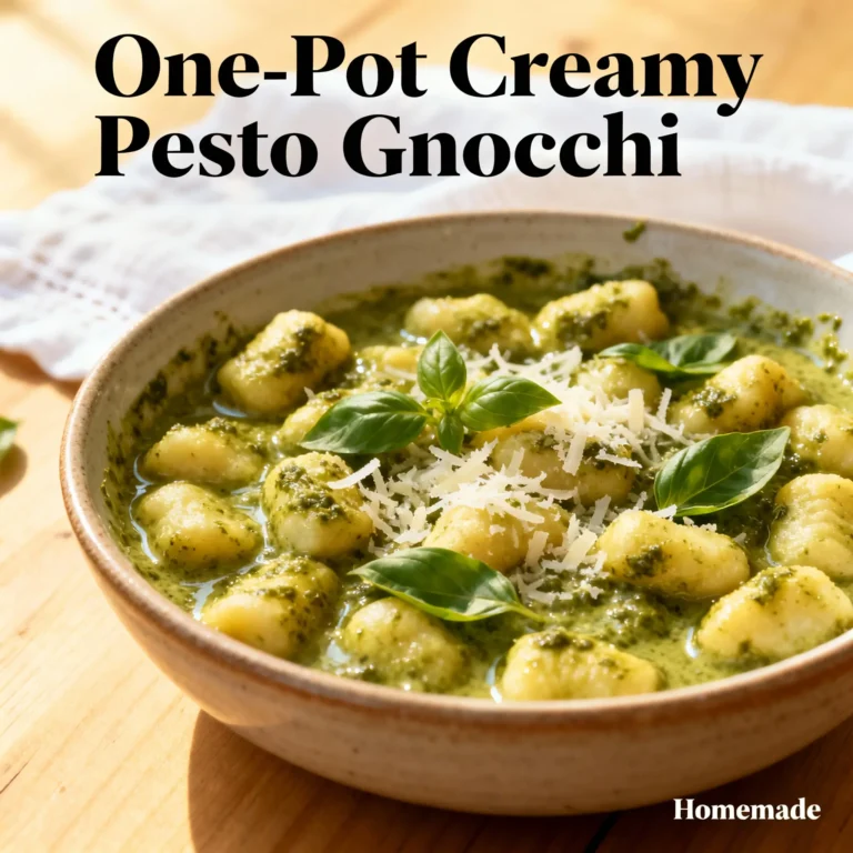 One-Pot Creamy Pesto Gnocchi