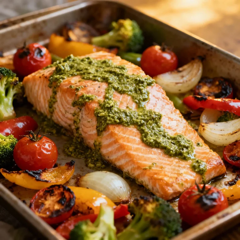 Sheet Pan Pesto Salmon & Veggies