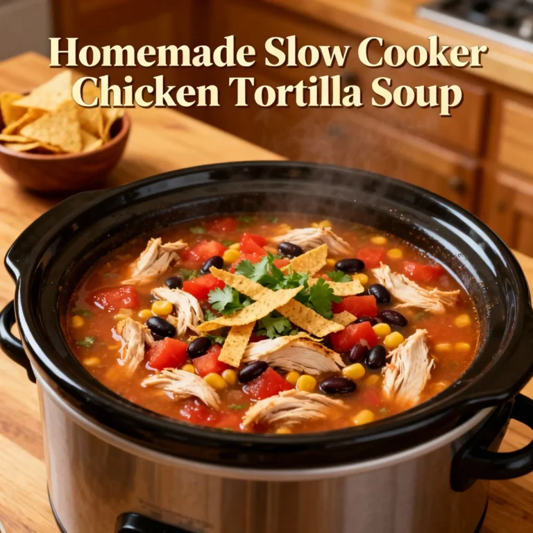 Slow Cooker Chicken Tortilla Soup