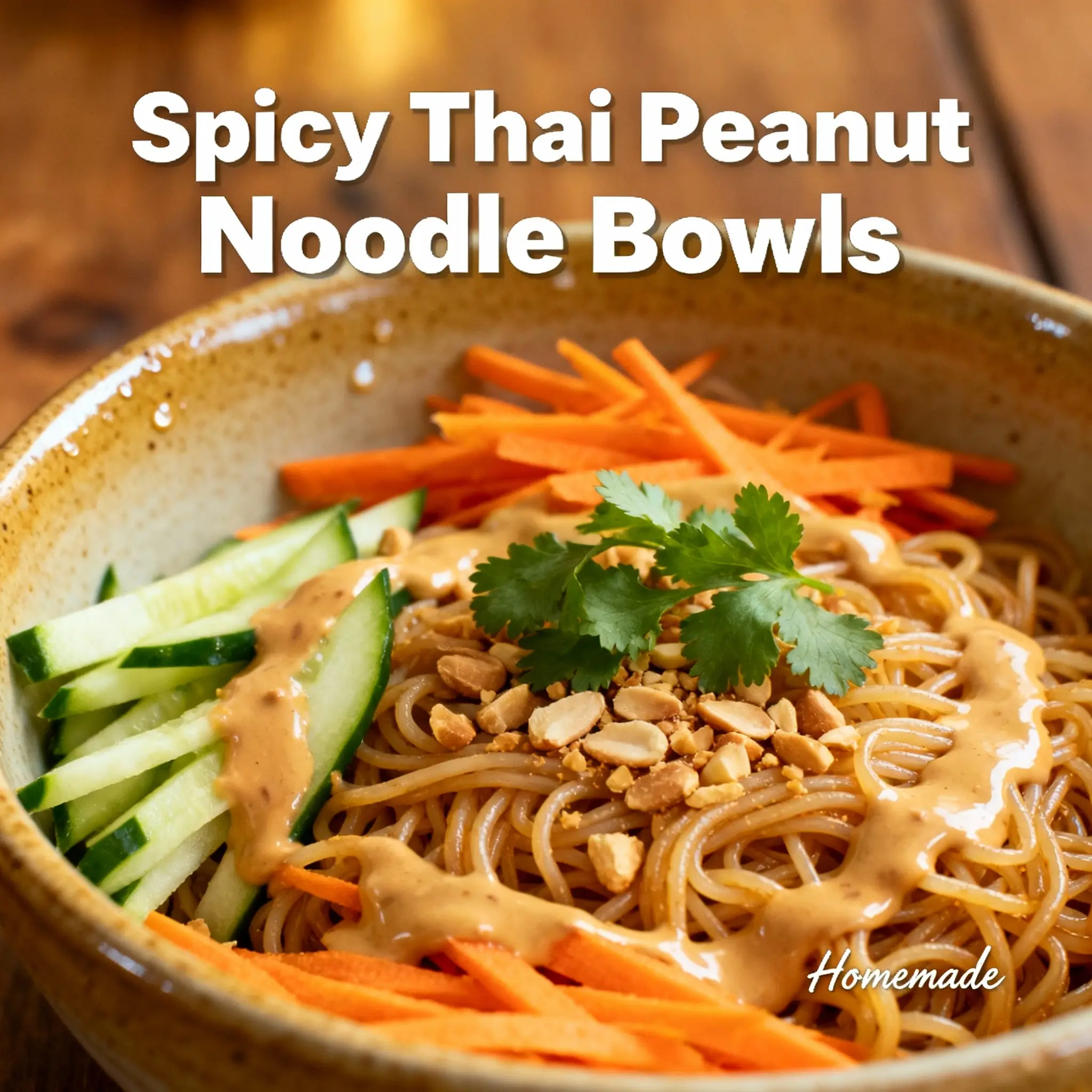 Spicy Thai Peanut Noodle Bowls