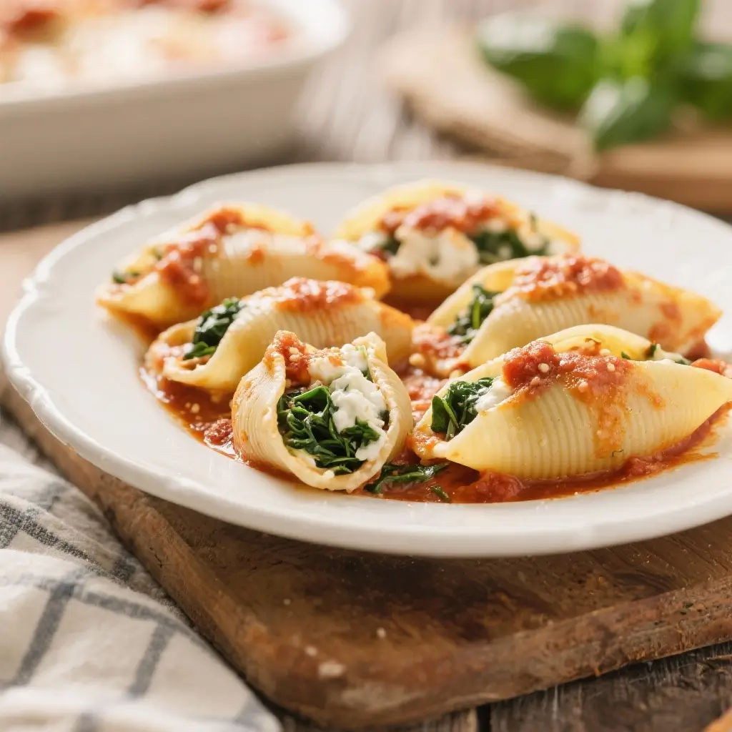 Spinach Ricotta Stuffed Shells