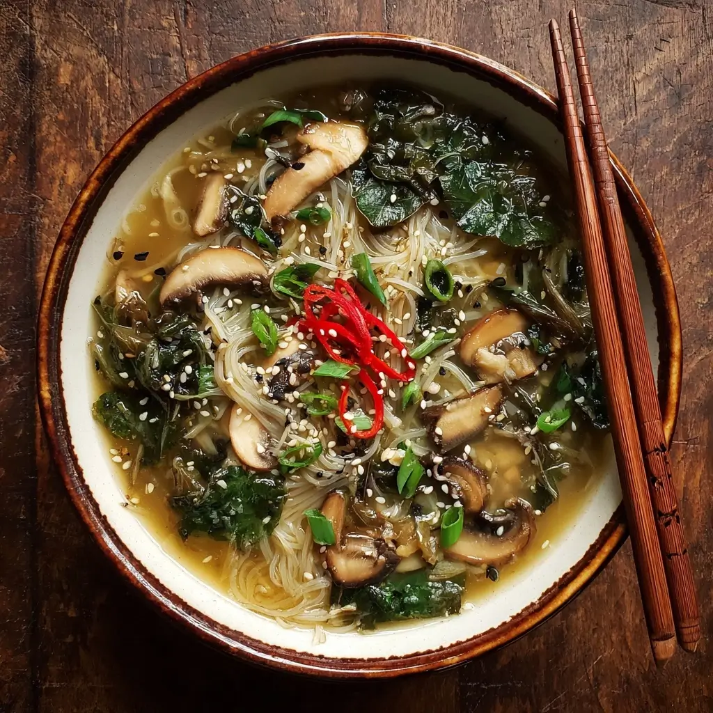 Asian Ginger Sesame Noodle Soup