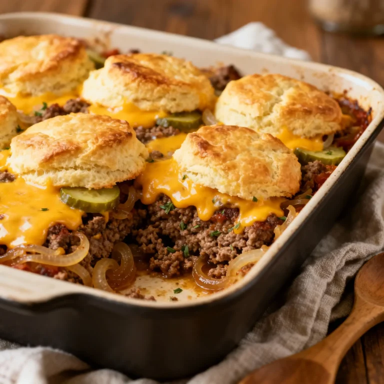 Cheeseburger Biscuit Bake