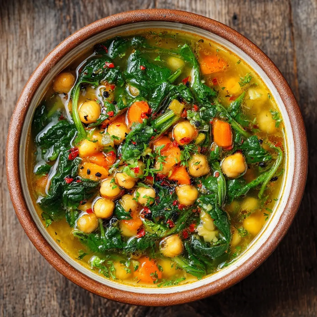 Chickpea Spinach Detox Soup