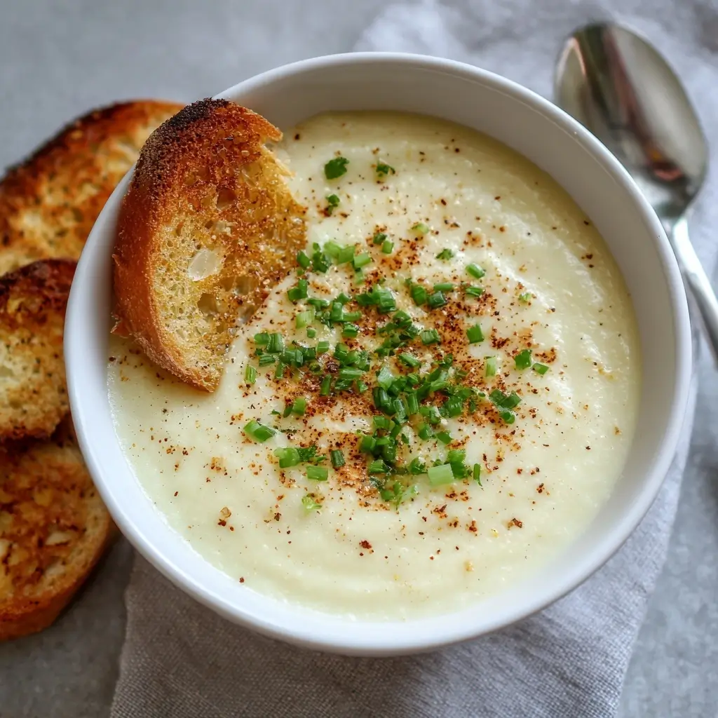 Creamy Parmesan Cauliflower Soup