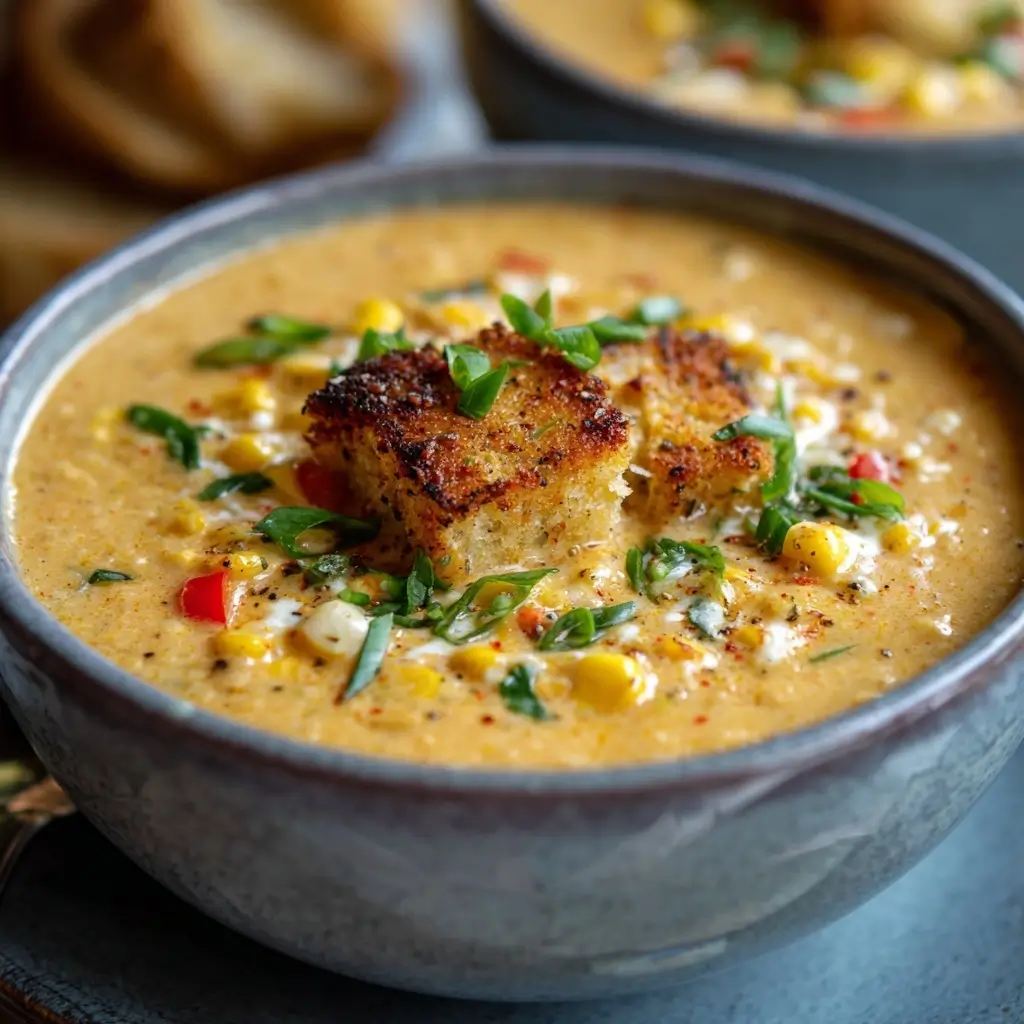 Creamy Pepper Jack Corn Soup