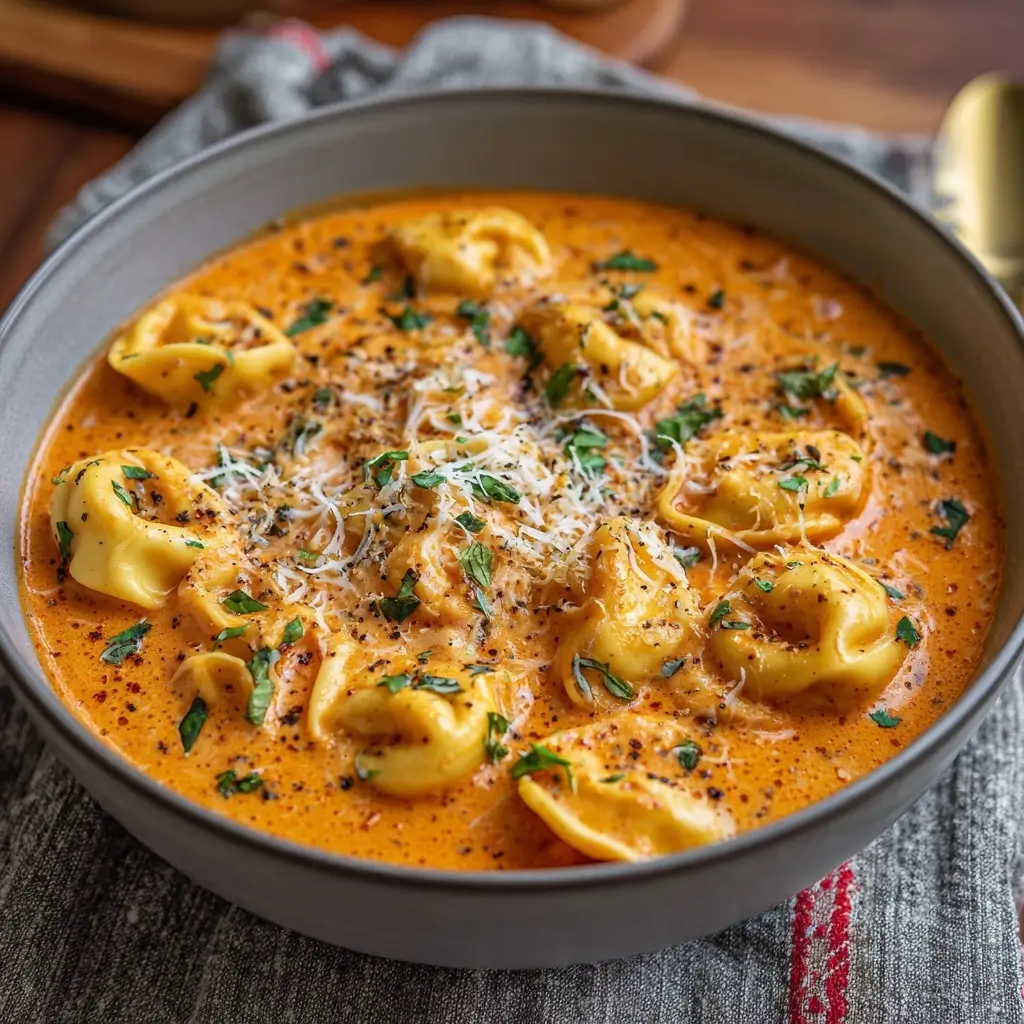 Creamy Tomato Tortellini Soup