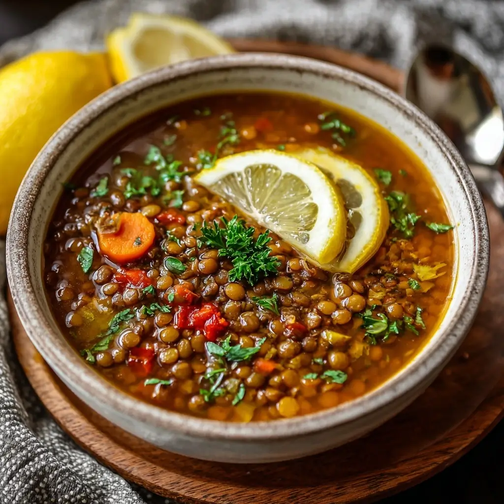 Mediterranean Lemon Lentil Soup