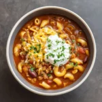 One-Pot Chili Mac Soup