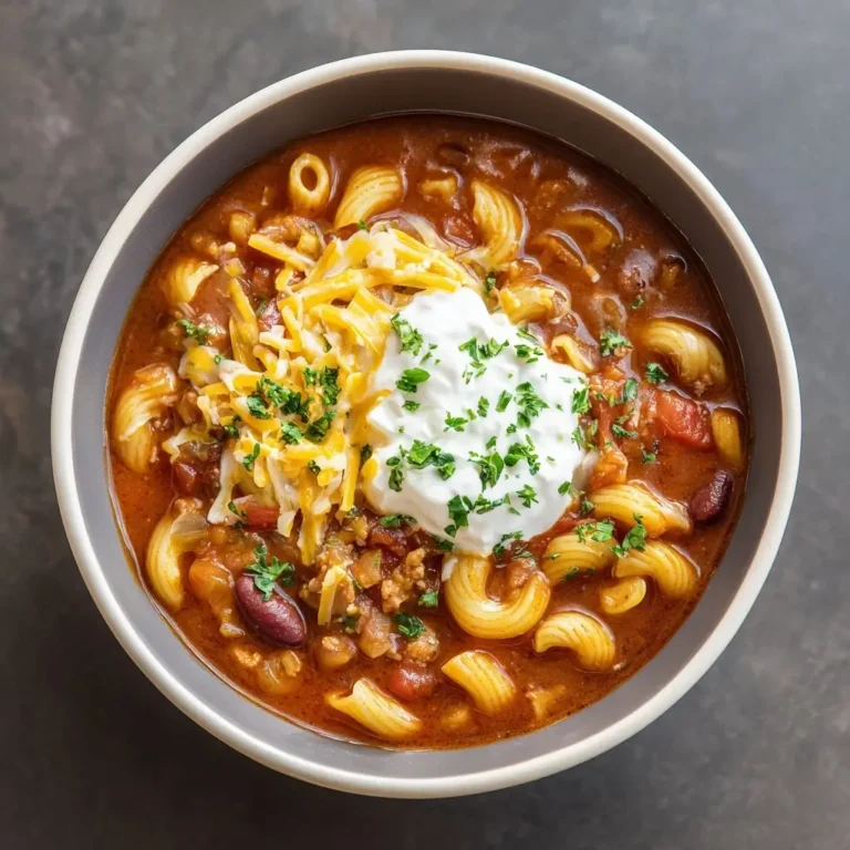 One-Pot Chili Mac Soup