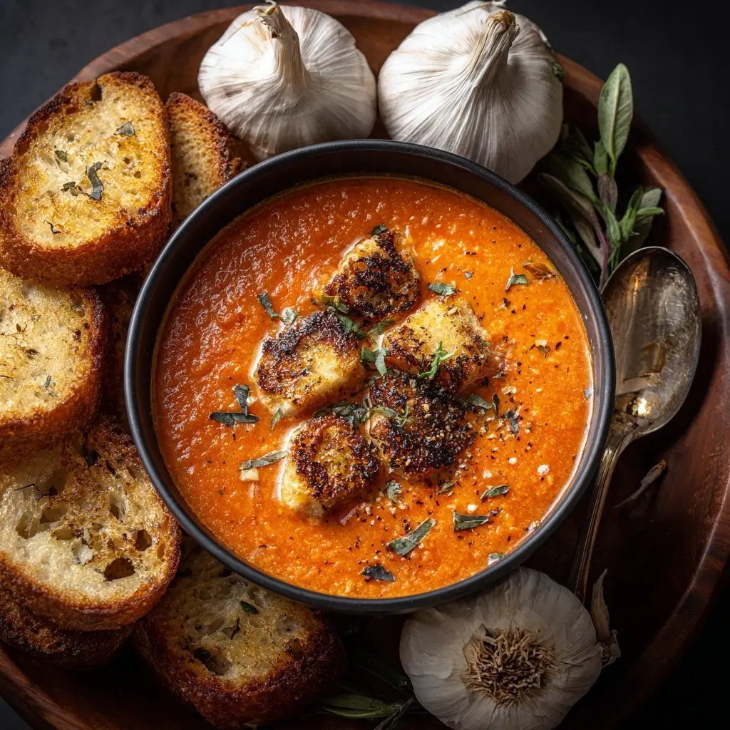 Roasted Garlic Tomato Soup