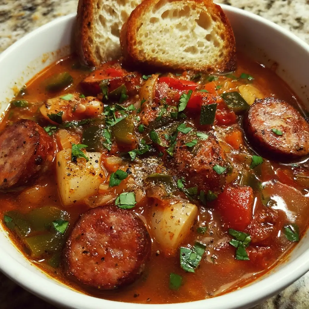 Spicy Cajun Sausage Soup