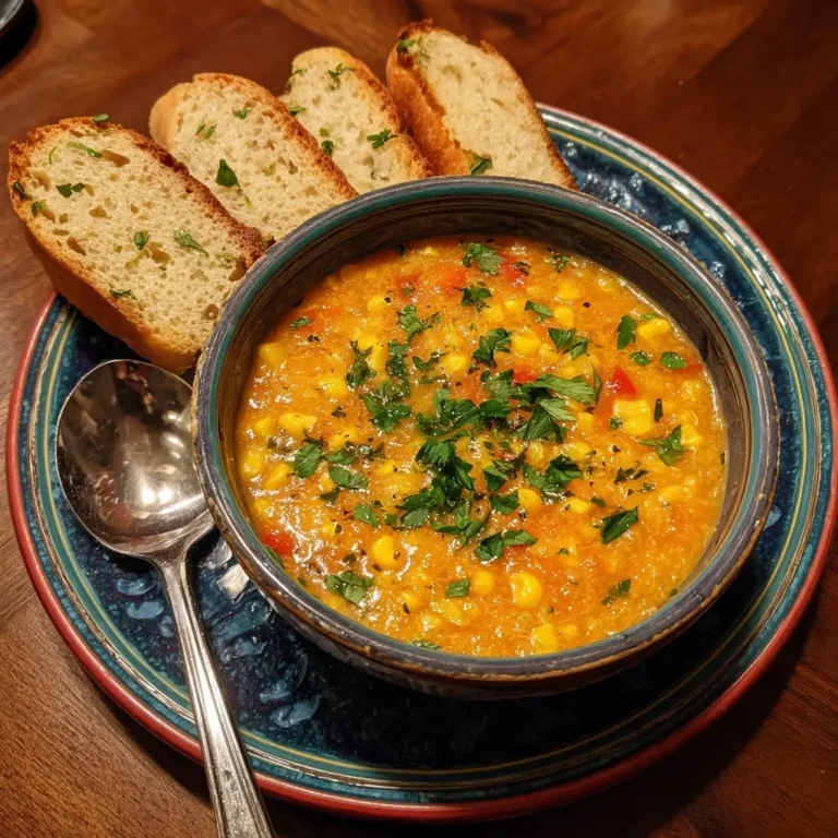 Sweet Corn & Red Pepper Soup
