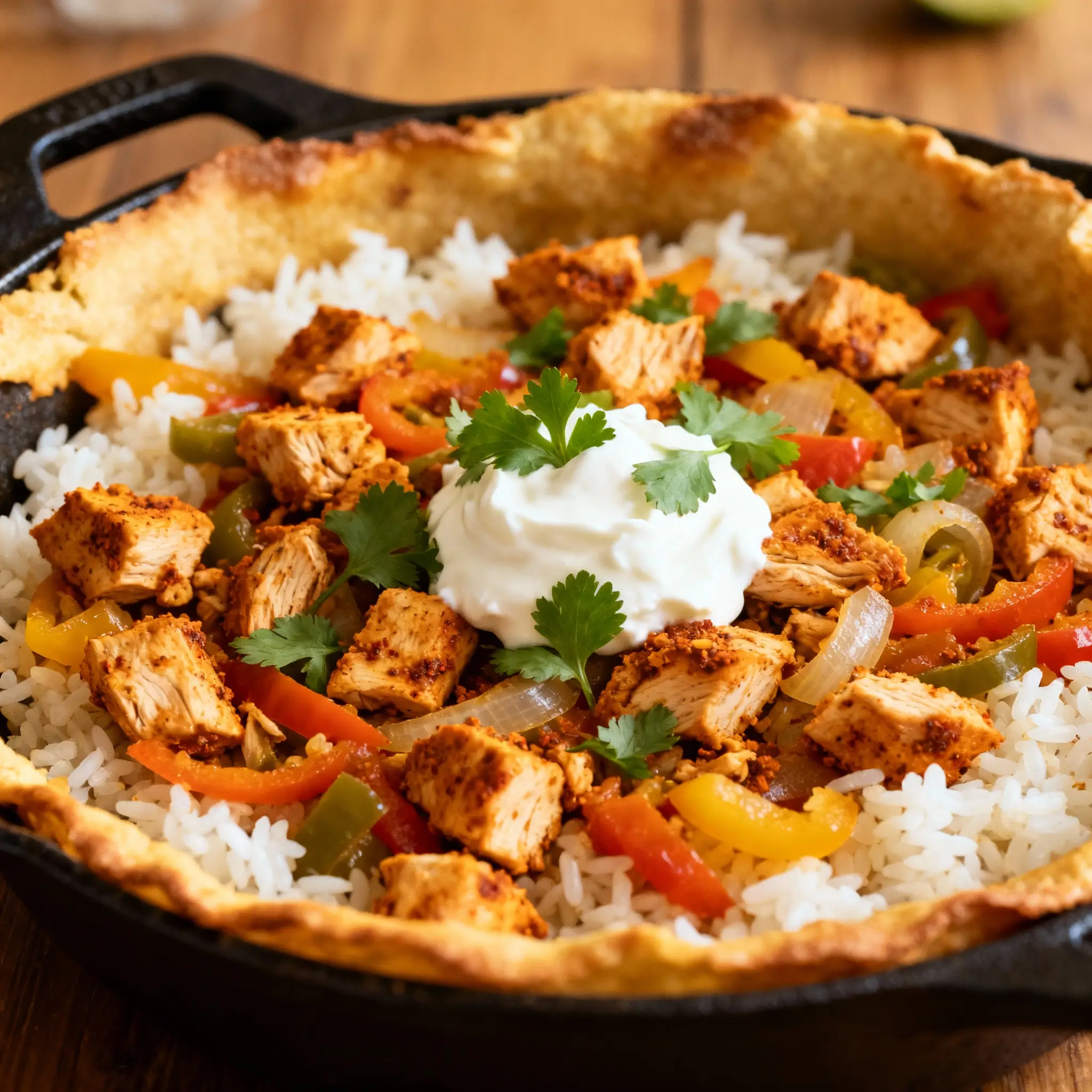 Taco Chicken Rice Skillet