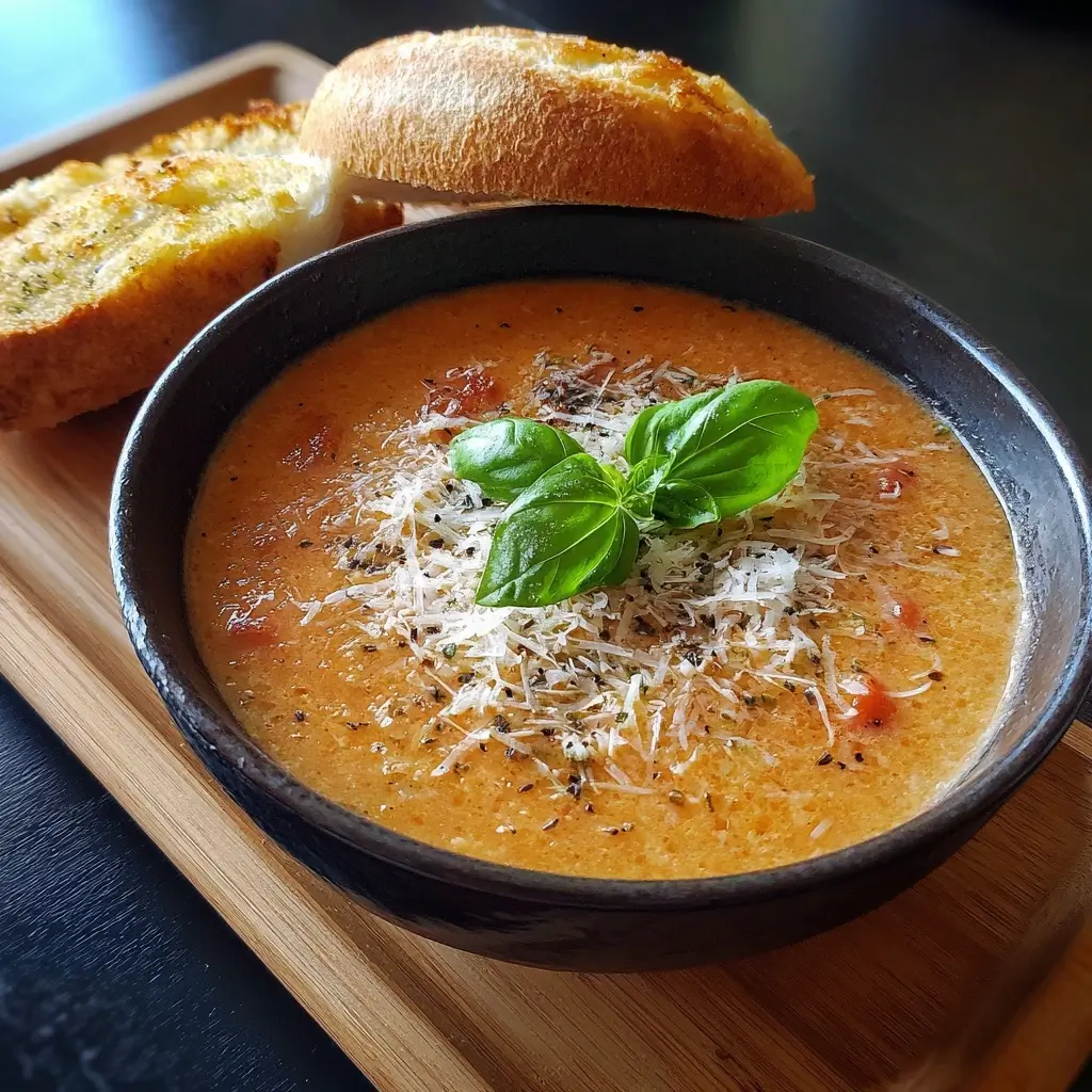 Tomato Basil Parmesan Soup